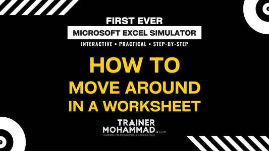 How to move around in a worksheet | Microsoft Excel Simulator