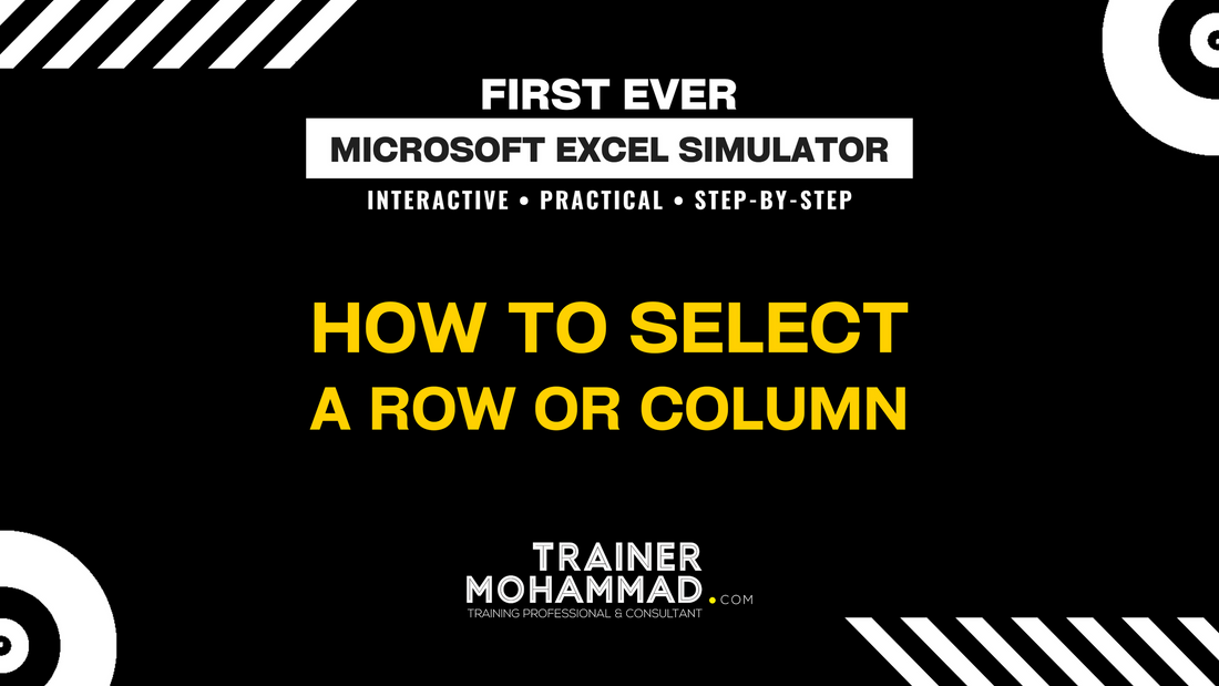 How to select a row or column | Microsoft Excel Simulator